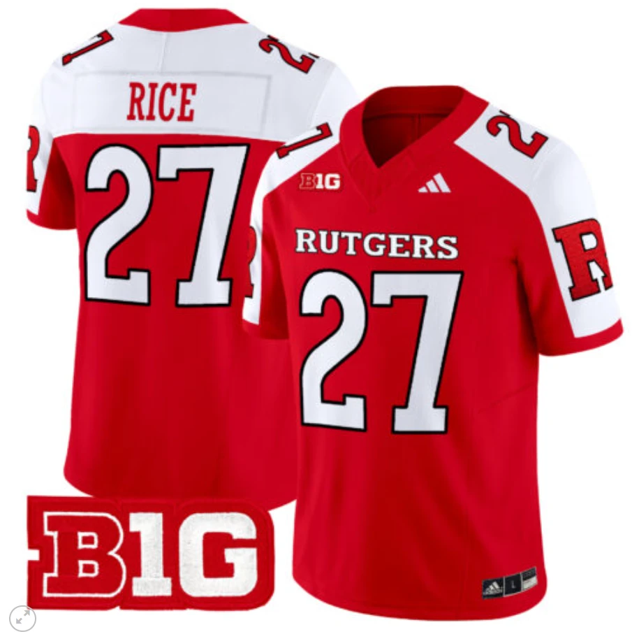 Ray Rice Jersey #27 Rutgers Scarlet Knights Vapor Limited Football Red Alternate by My Store