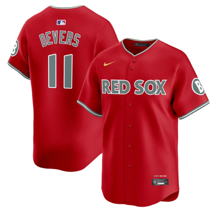 Rafael Devers Jersey #11 Boston Red Sox 2025 City Connect Vapor Premier Limited Stitched Red by My Store