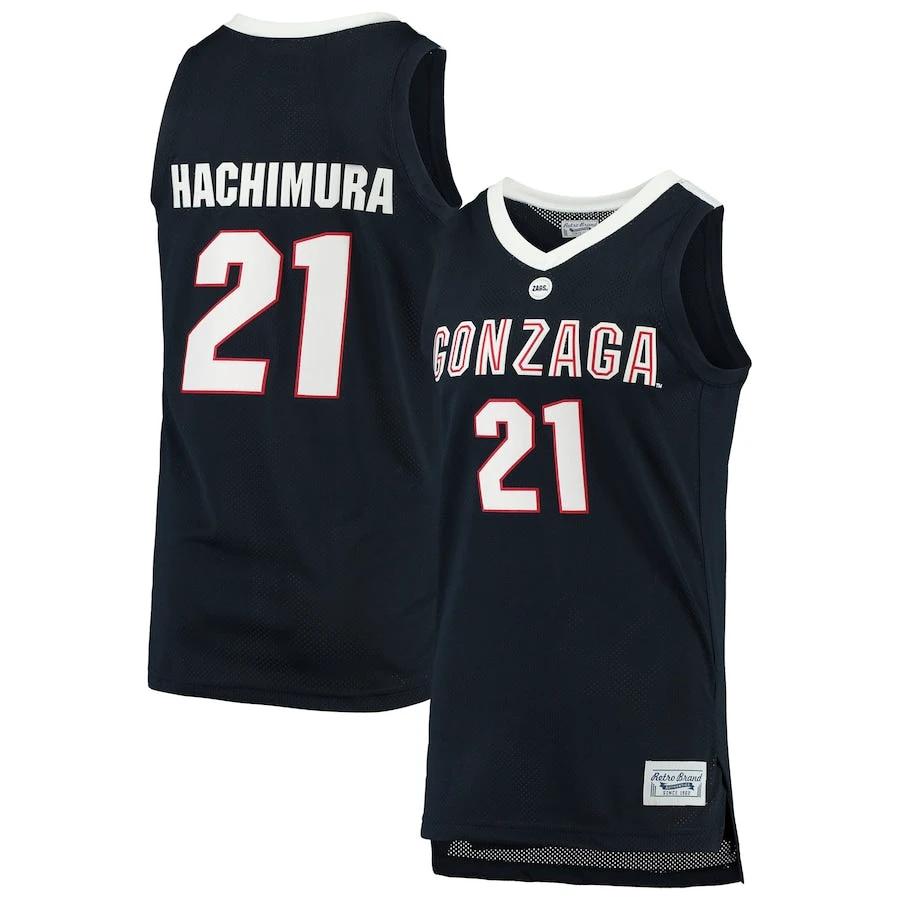 Rui Hachimura Jersey Gonzaga Bulldogs College Basketball Black #21 by My store basketball