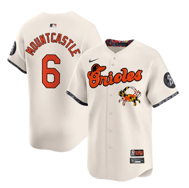 Ryan Mountcastle Jersey #6 Baltimore Orioles Maryland Blue Crab Vapor Stitched Cream by My Store