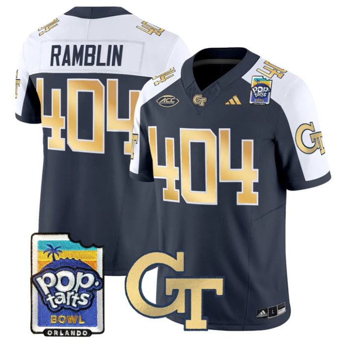 Ramblin Jersey #404 Georgia Tech Jackets Pop-Tarts Bowl Stitched by My Store NCAA Football Jerseys