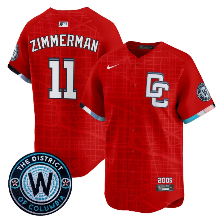 Ryan Zimmerman Jersey #11 Washington Nationals 2025 City Connect Premier Limited Stitched Red by My Store