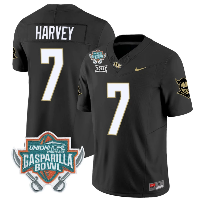RJ Harvey Jersey #7 UCF Knights Unionhome Patch Vapor Football Stitched Black by My Store