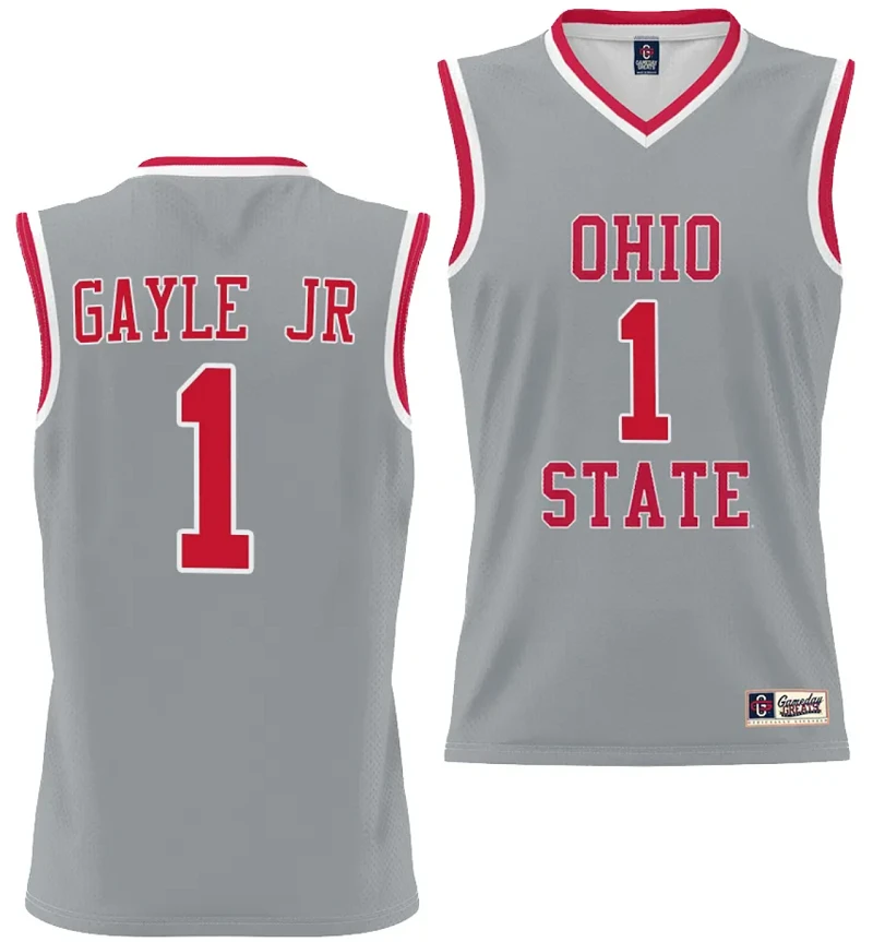 Roddy Gayle Jr Jersey #1 Ohio State Buckeyes College Basketball Lightweight Gray by My store basketball