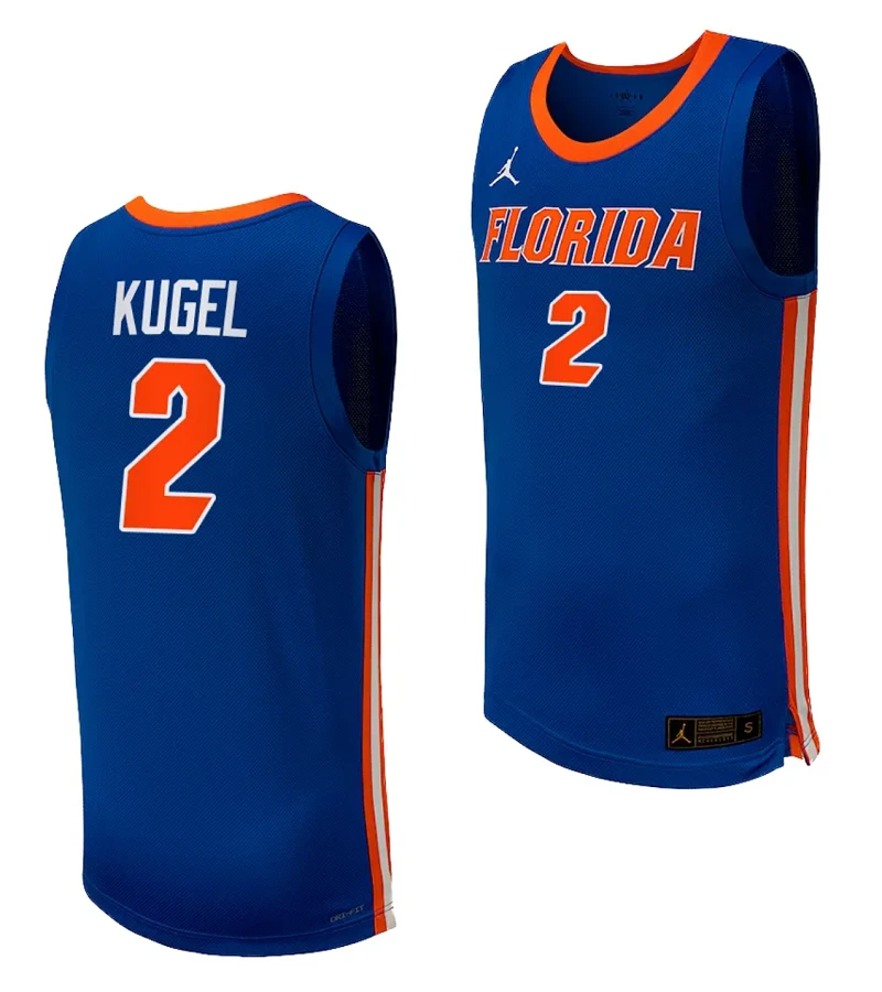 Riley Kugel Jersey #2 Florida Gators College Basketball 2023-24 Replica Uniform Royal by My store basketball