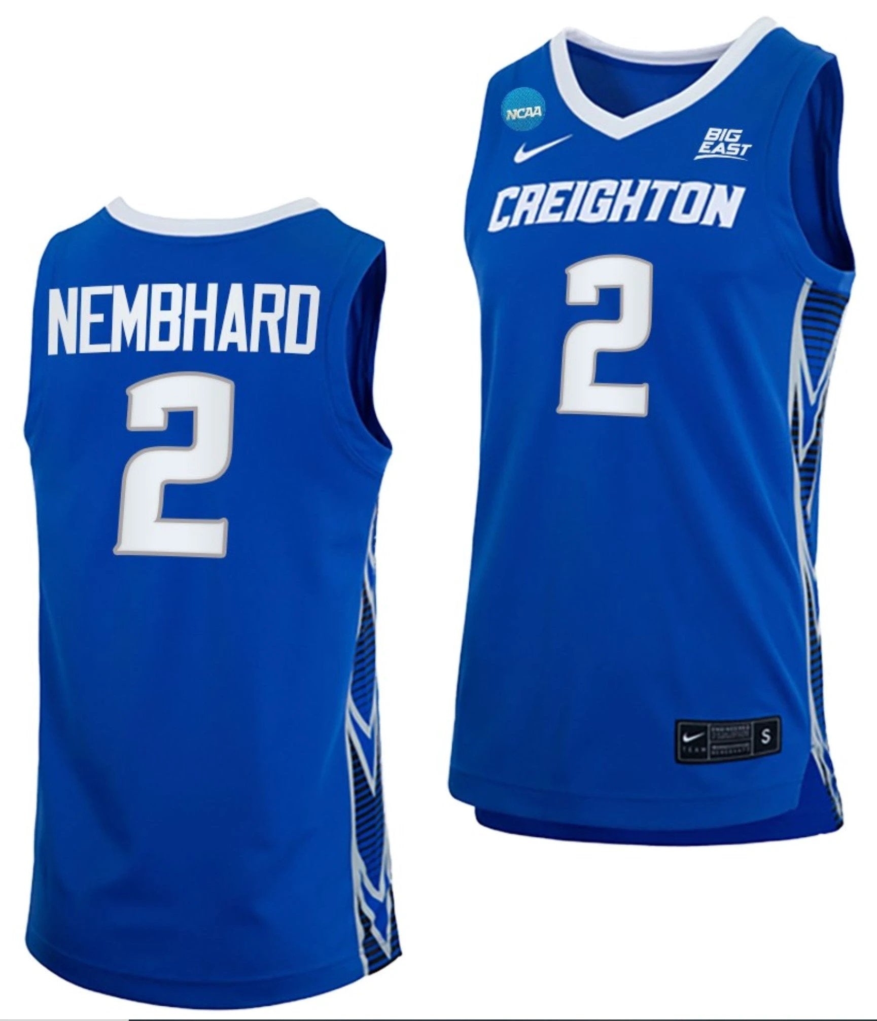Ryan Nembhard Jersey Creighton Bluejays College Basketball 2023 NCAA March Madness Blue #2 by My store basketball