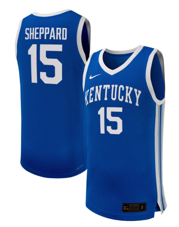 Reed Sheppard Kentucky Wildcats Basketball Royal Jersey -All Stitched by My store basketball