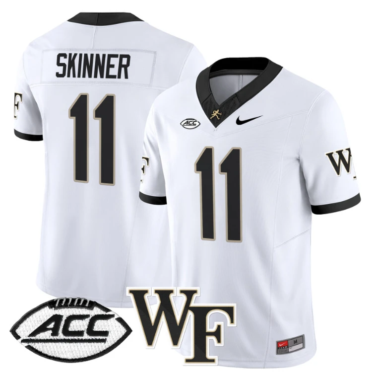 Riley Skinner Jersey #11 Wake Forest Demon Deacons 2024 Stitched White by My Store