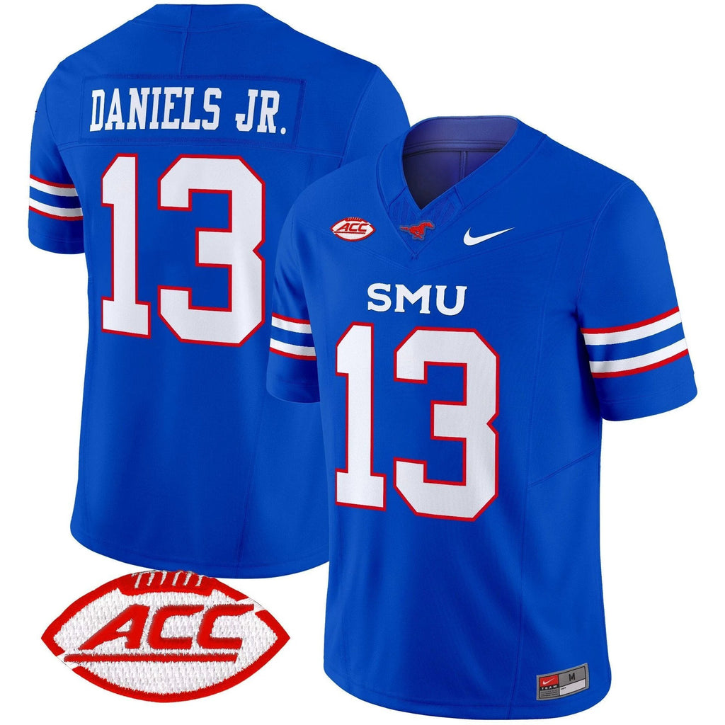 Roderick Daniels Jr Jersey #13 SMU Mustangs 2025 Vapor Limited Stitched Blue by My Store