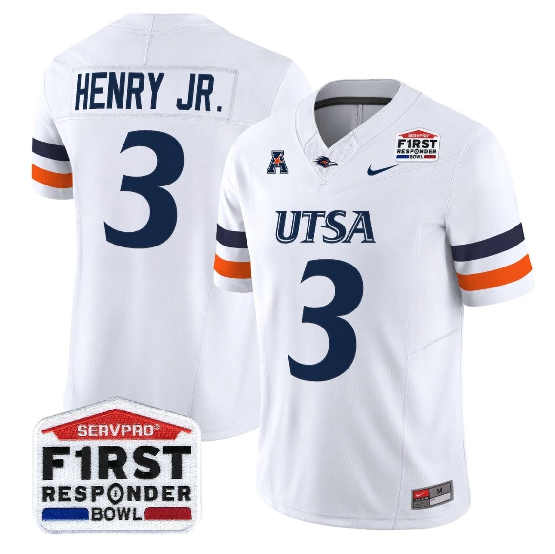 Robert Henry Jr Jersey #2 UTSA Roadrunners 2025 First Responder Bowl by My Store NCAA Football Jerseys