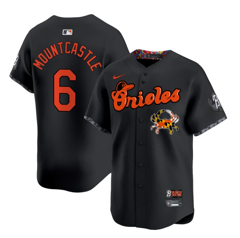 Ryan Mountcastle Jersey #6 Baltimore Orioles Maryland Blue Crab Vapor Stitched Black by My Store