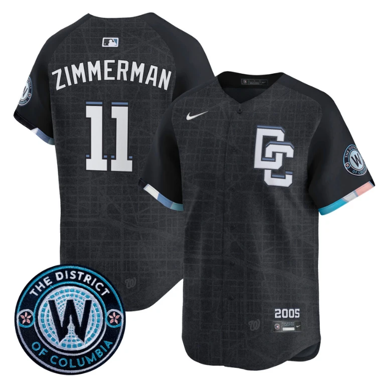Ryan Zimmerman Jersey #11 Washington Nationals 2025 City Connect Premier Limited Stitched Navy by My Store