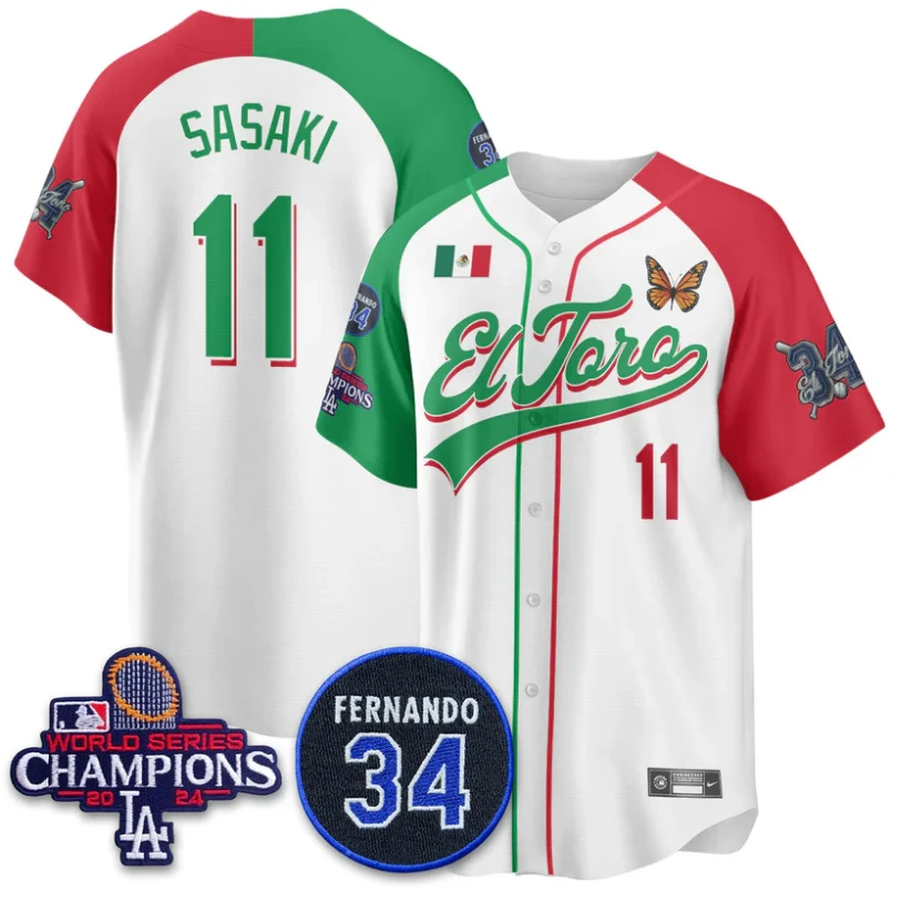 Roki Sasaki Jersey #11 Dodgers Mexican El Toro For 34 Stitched Alternate by My Store