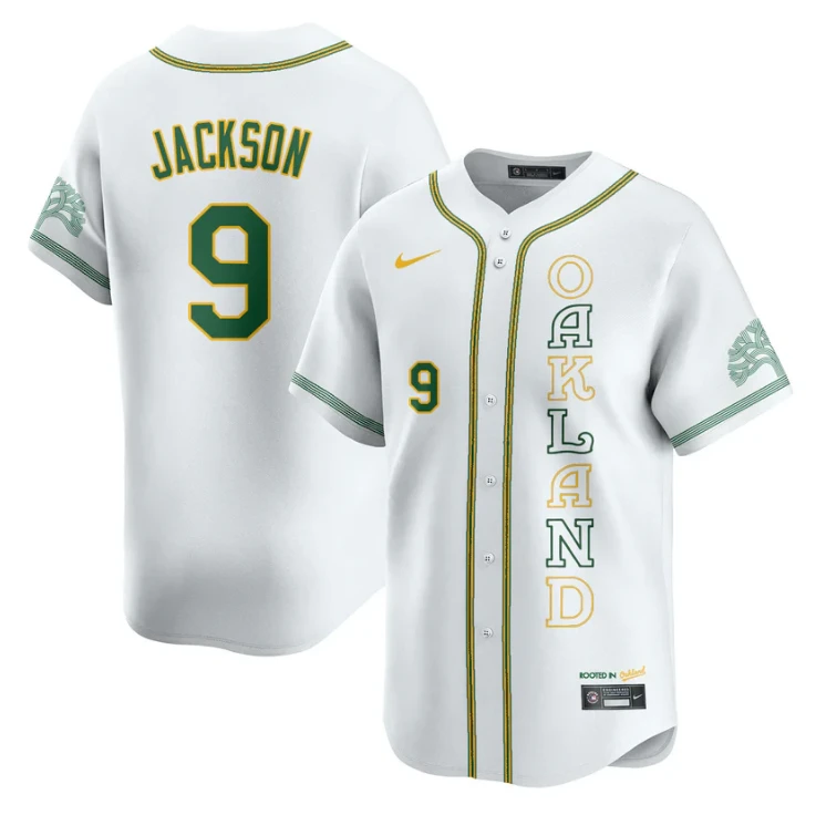 Reggie Jackson Jersey #9 Oakland Athletics City Connect Concept Stitched White by My Store