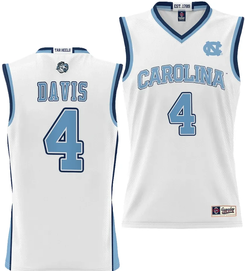 RJ Davis Jersey #4 UNC Tar Heels College NIL Basketball Lightweight by My store basketball