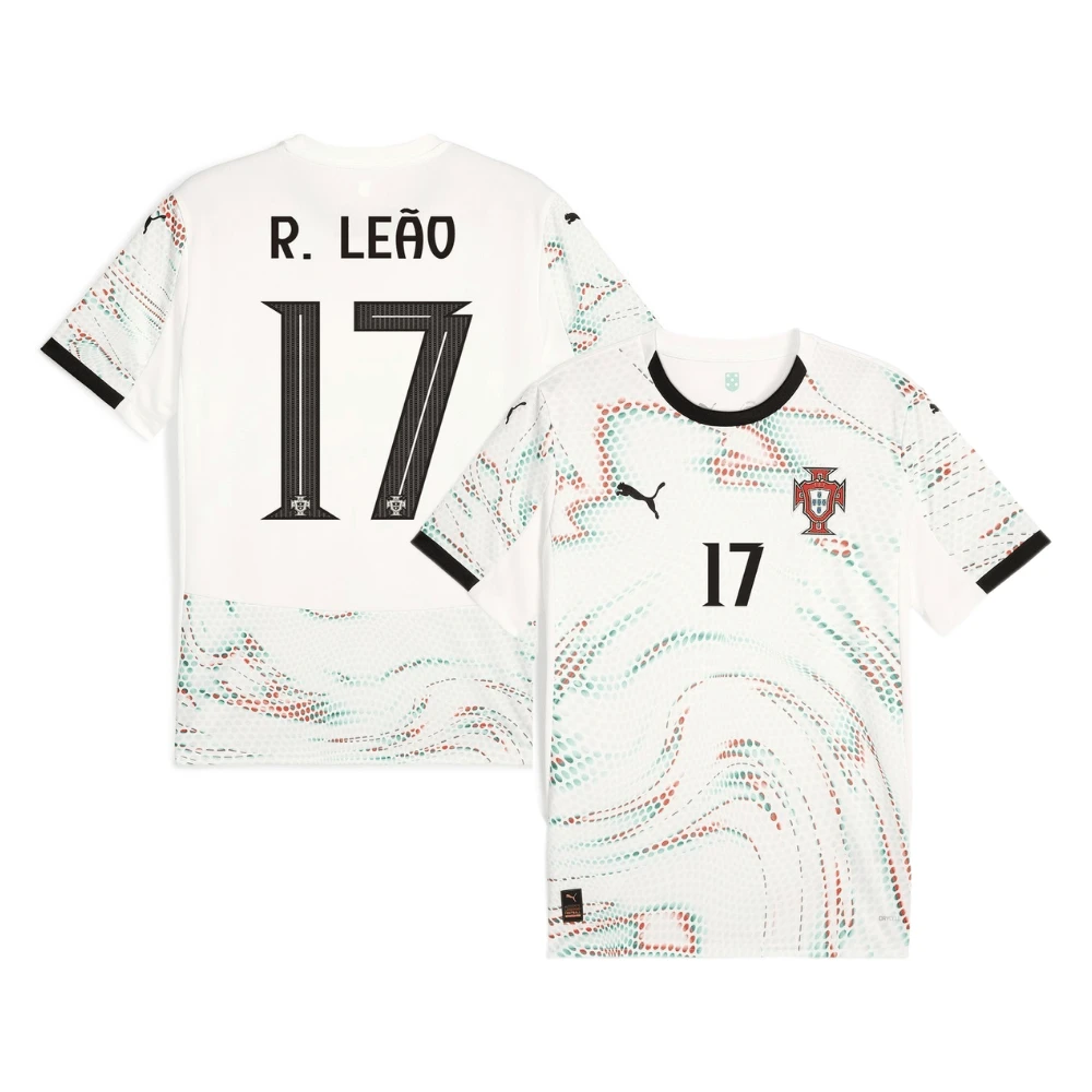 Rafael Leão 17 Portugal National Team 2025-26 Away Men Jersey – White by Soccer Jersey