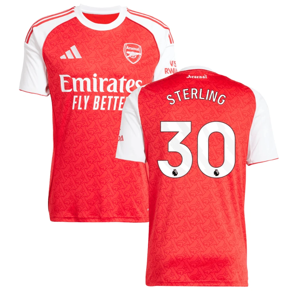Raheem Sterling #30 Arsenal 2025-26 Home Jersey – Red by Soccer Jersey