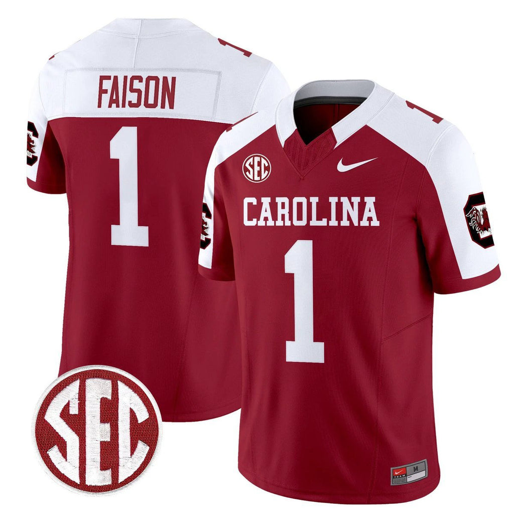 Rahsul Faison Jersey #1 Carolina 1980 Throwback Rebrand 2026 Stitched Garnet Alter by My Store NCAA Football Jerseys