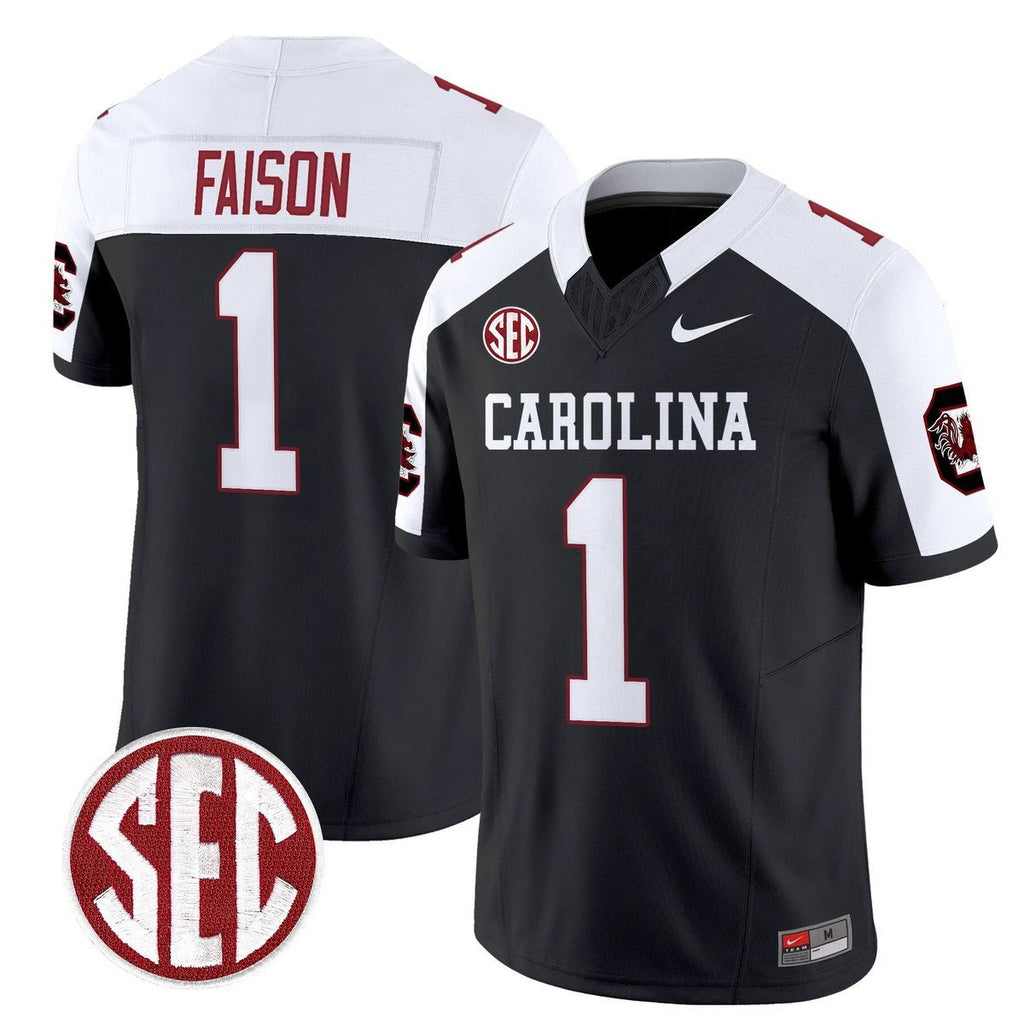 Rahsul Faison Jersey #1 Carolina 1980 Throwback Rebrand 2026 Stitched Black Alter by My Store NCAA Football Jerseys