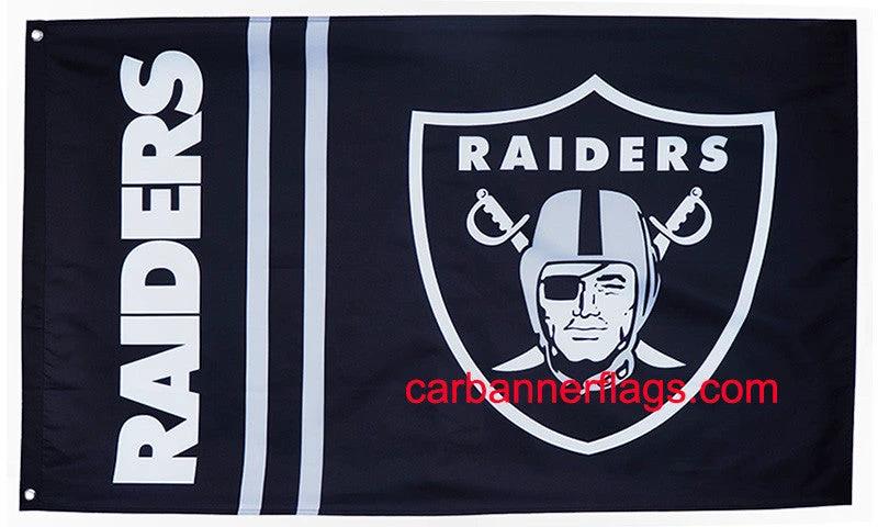 Las Vegas Raiders Flag-3x5FT NFL Banner-100% polyester-black by flagsshop
