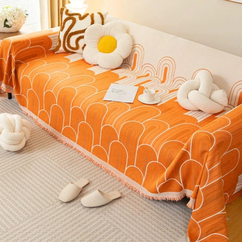 Rainbow Arches Chenille Sofa Cover by Casa & Beyond