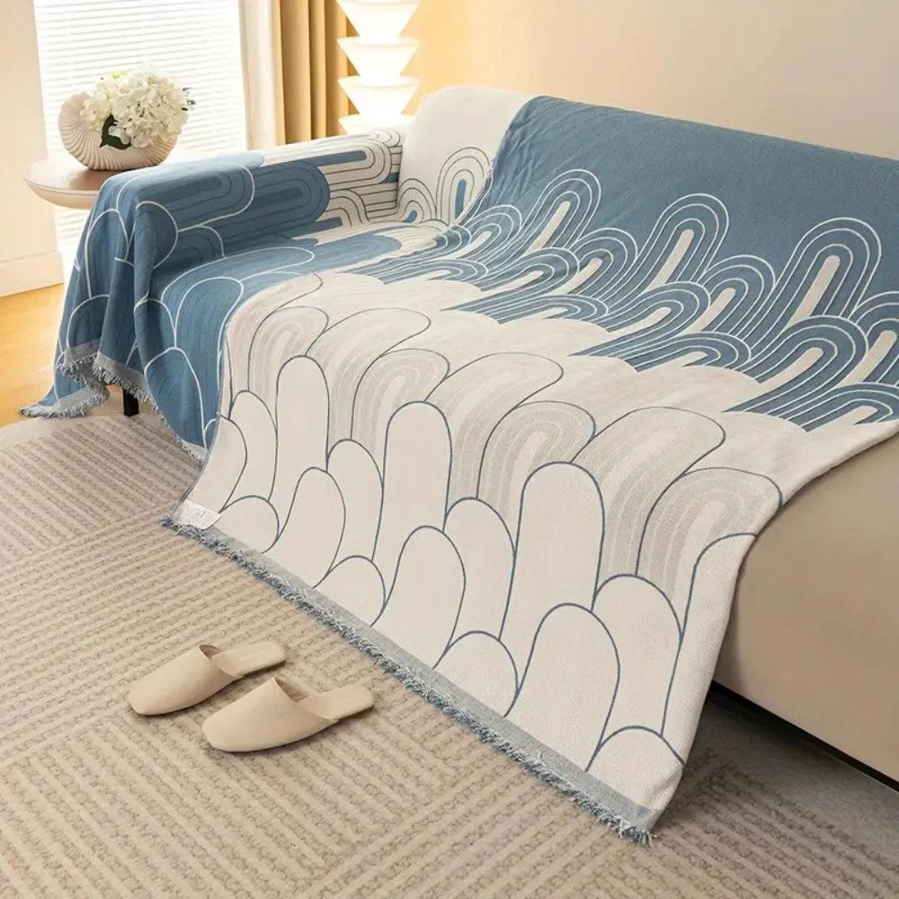 Rainbow Arches Chenille Sofa Cover by Casa & Beyond
