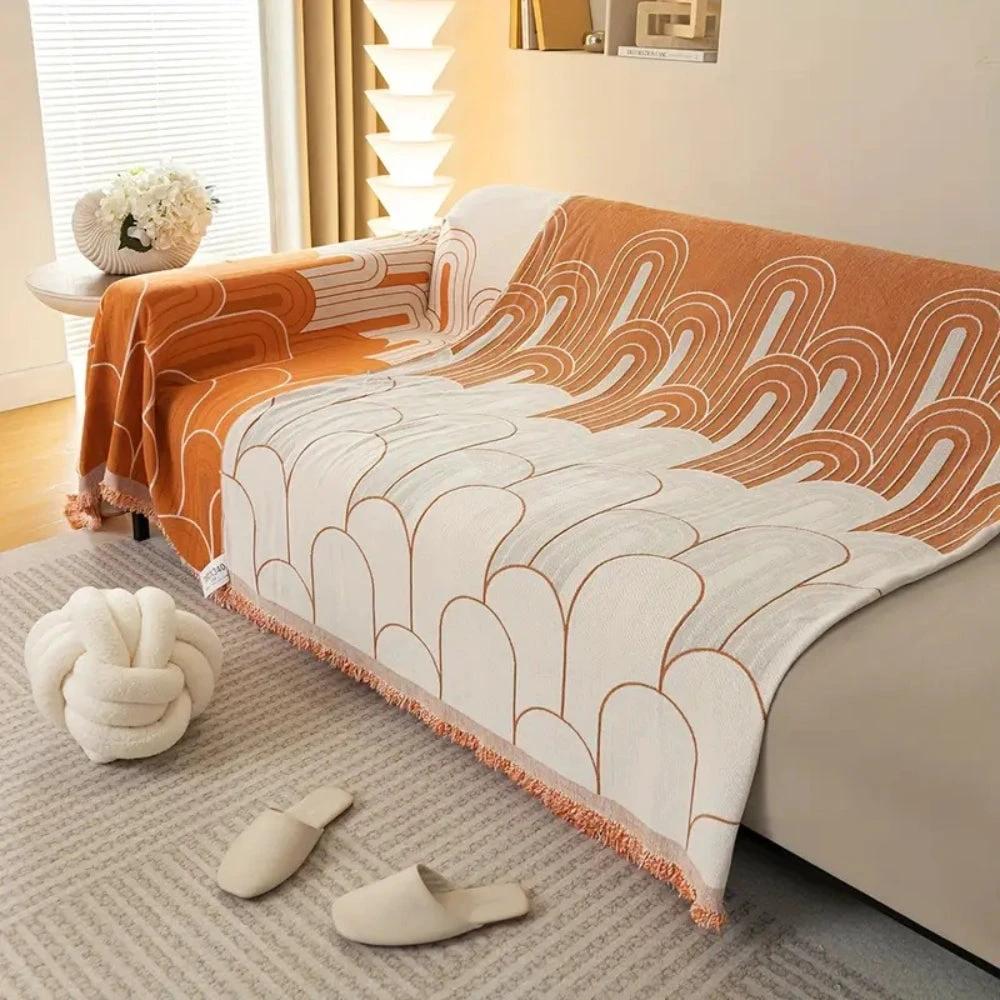 Rainbow Arches Chenille Sofa Cover by Casa & Beyond