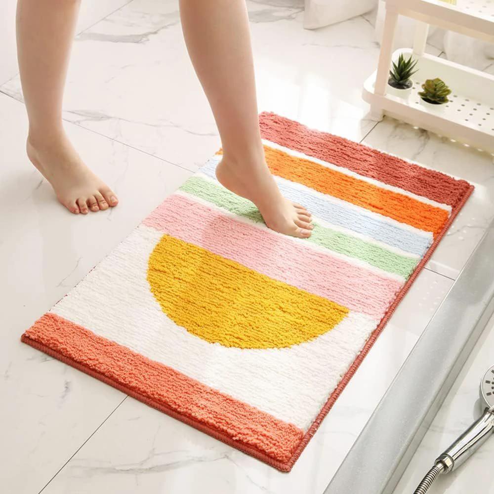 Rainbow Sunset Soft Bath Mat by Casa & Beyond