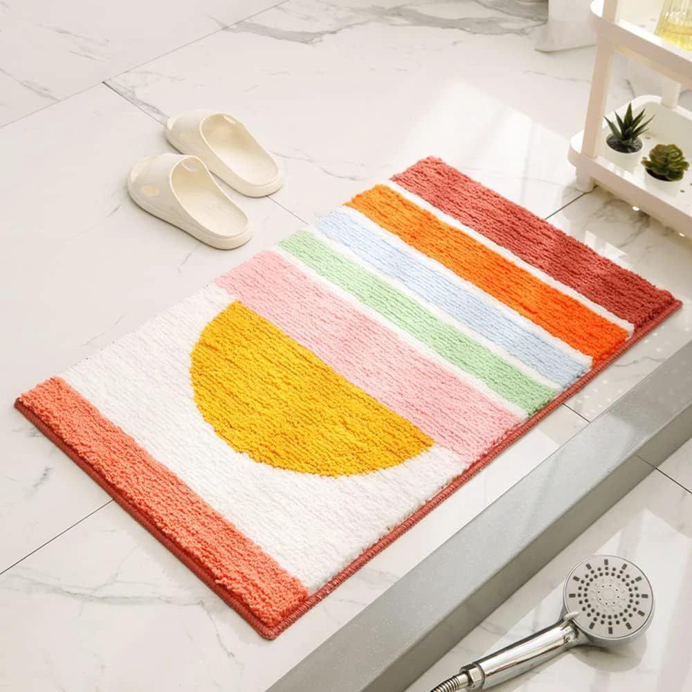 Rainbow Sunset Soft Bath Mat by Casa & Beyond