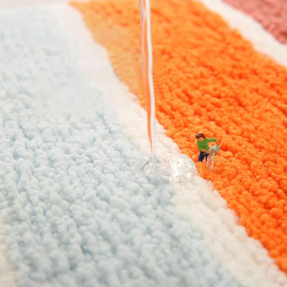 Rainbow Sunset Soft Bath Mat by Casa & Beyond