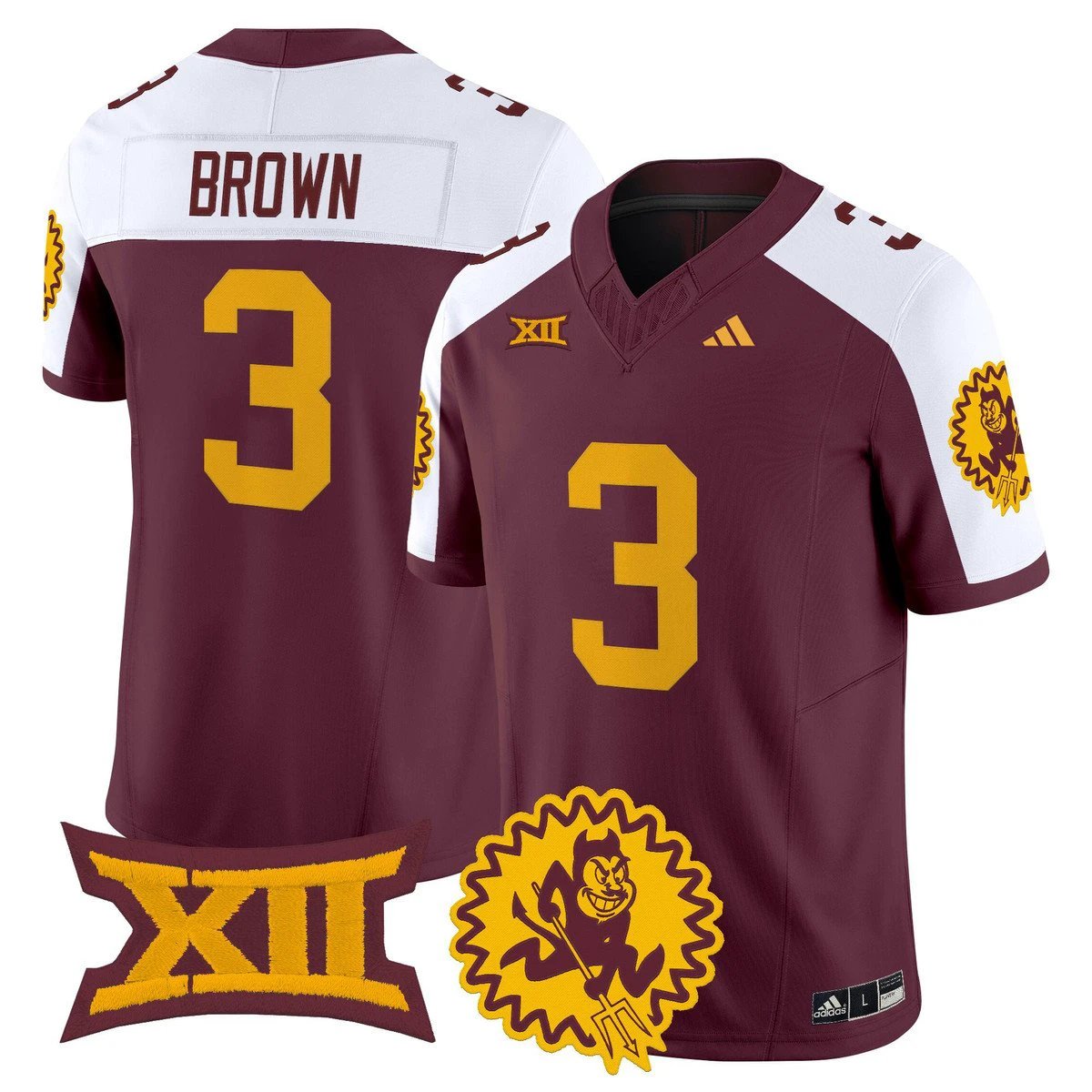 Raleek Brown Jersey #3 Arizona State Sun Devils 1975 Throwback Stitched by My Store NCAA Football Jerseys