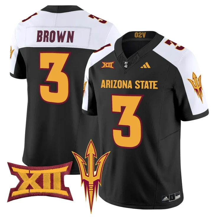 Raleek Brown Jersey #3 Arizona State Sun Devils 2025 Vapor Stitched by My Store NCAA Football Jerseys