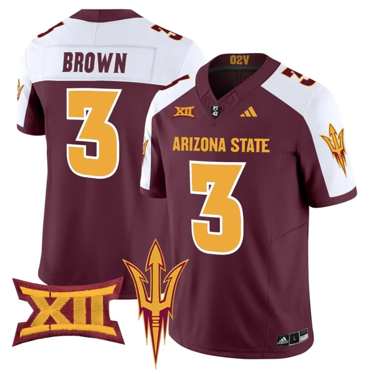 Raleek Brown Jersey #3 Arizona State Sun Devils 2025 Vapor Stitched by My Store NCAA Football Jerseys