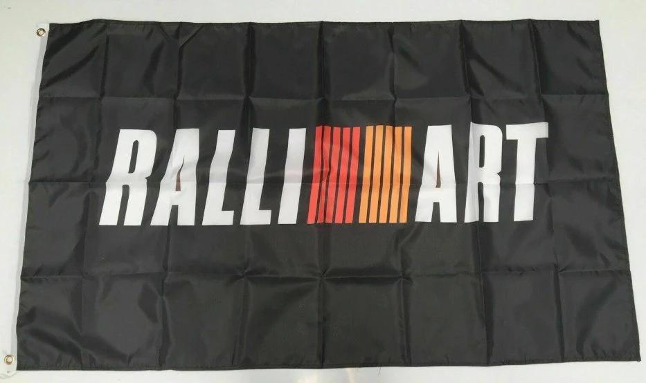 Ralliart Banner Flag Car Mitsubishi Motors Japan Racing Mechanic Workshop Cave 3x5ft by flagsjustdoit