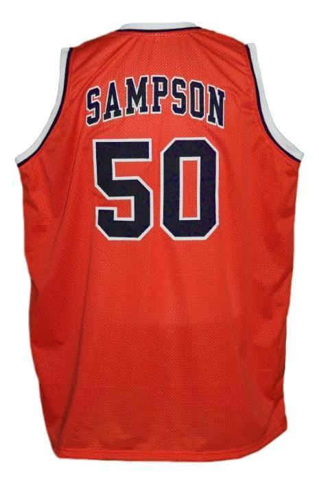 Ralph Sampson Jersey #50 Virginia College Basketball Orange by My store basketball