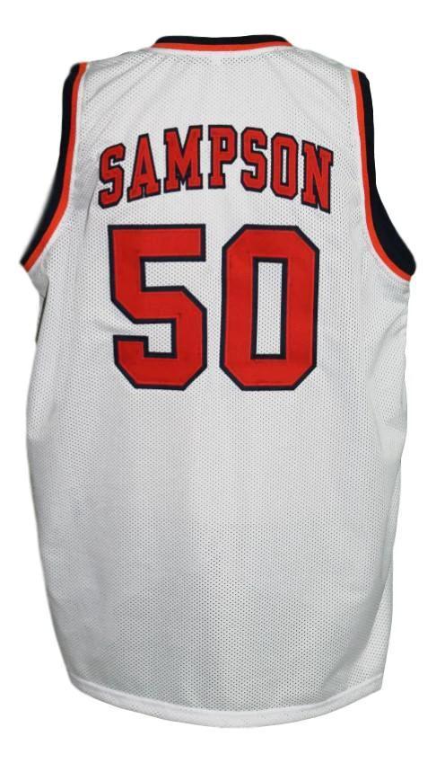 Ralph Sampson Jersey #50 Virginia College Basketball White by My store basketball
