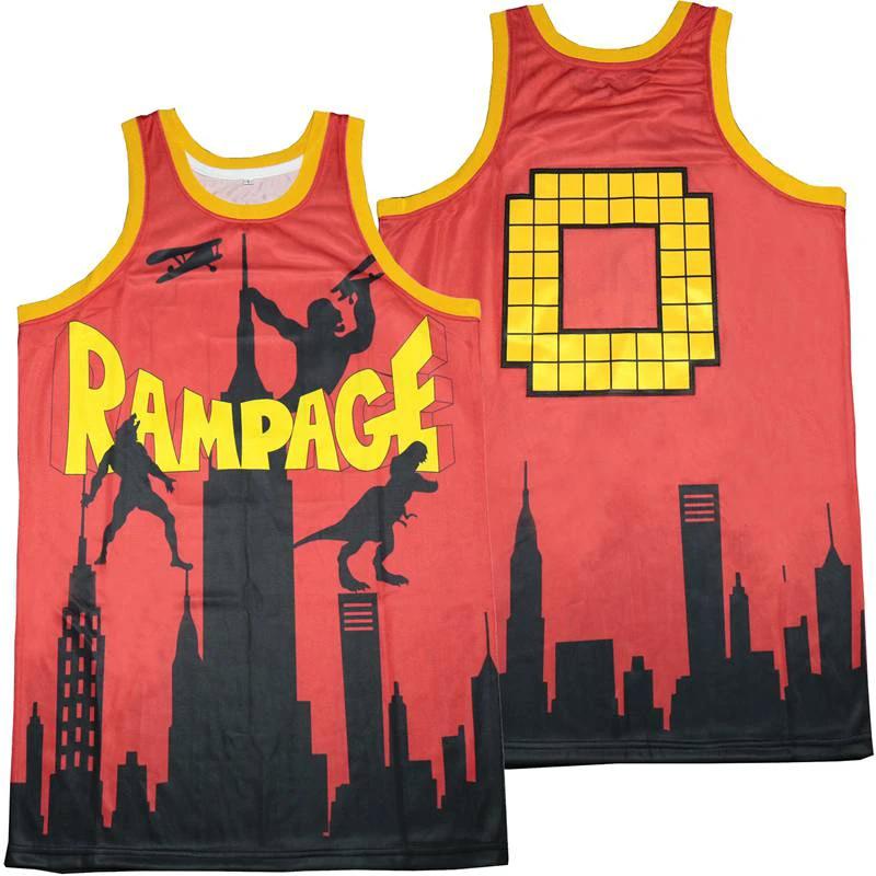Rampage Skyline Movie Basketball Jersey Red by My store basketball