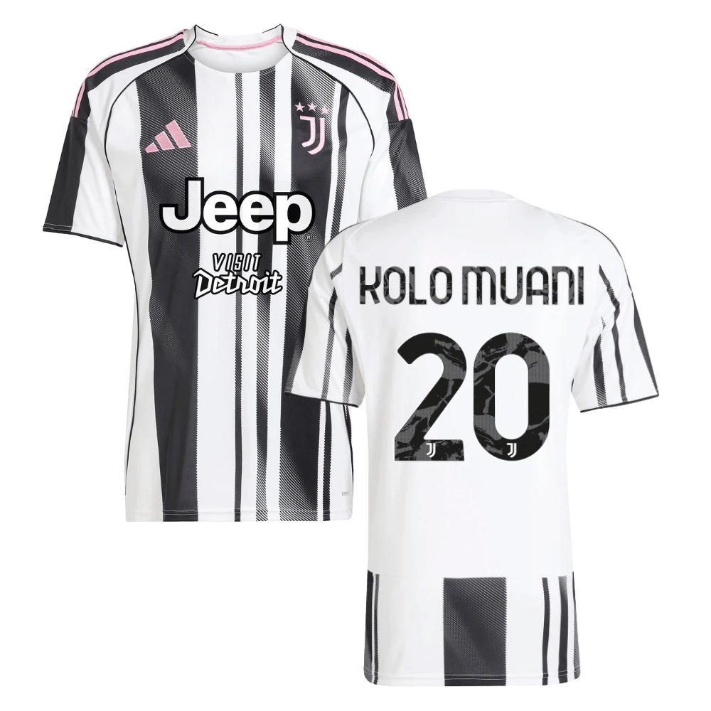 Randal Kolo Muani 20 Juventus 2025-26 Home Men Jersey – White by Soccer Jersey
