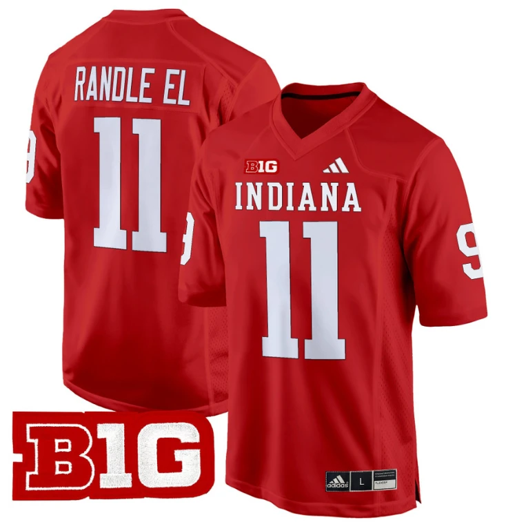 Randle El Jersey #11 Indiana Hoosiers 2024 Game V2 Football Crimson by My Store