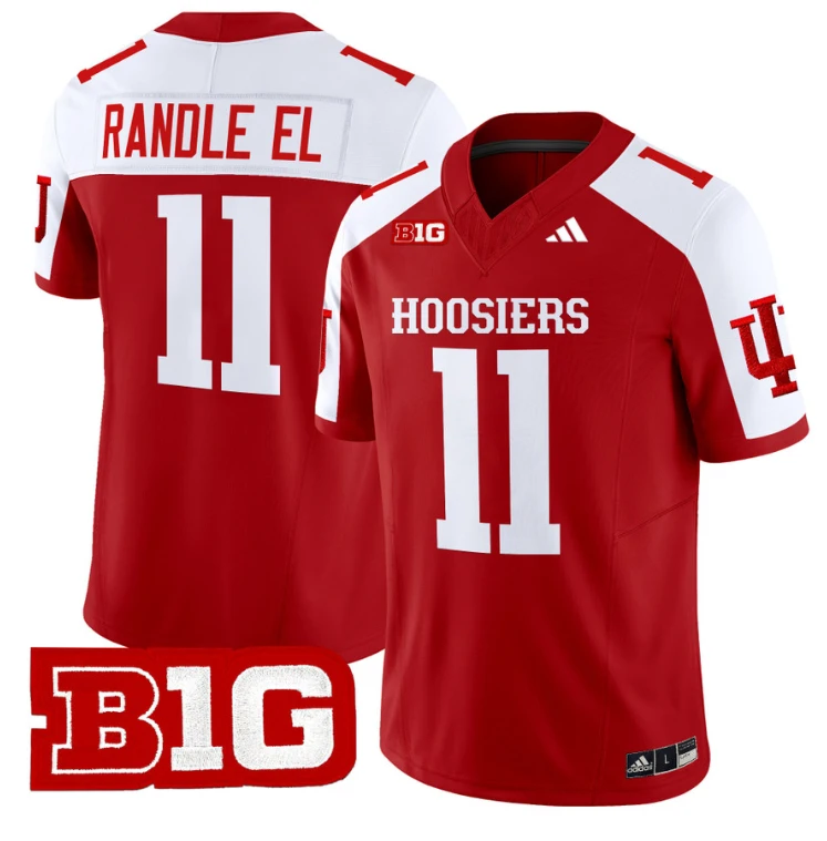 Randle El Jersey #11 Indiana Hoosiers Vapor Limited Football Crimson Alternate by My Store