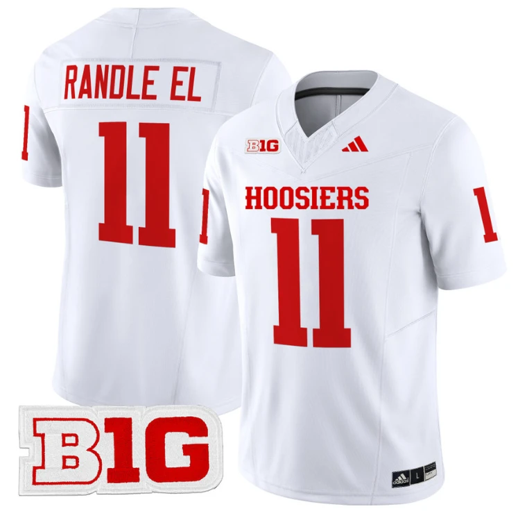 Randle El Jersey #11 Indiana Hoosiers Vapor Limited Football White by My Store
