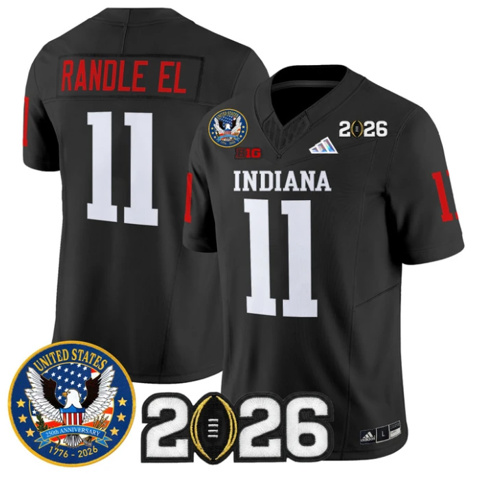 Randle El Jersey #11 Hoosiers United States 250th Patch V2 Stitched by My Store NCAA Football Jerseys