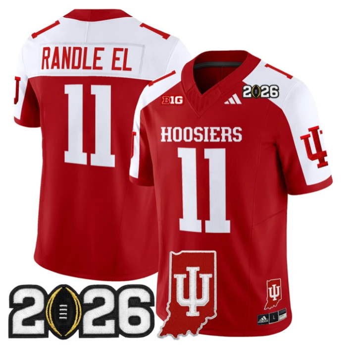 Randle El Jersey #11 Indiana Hoosiers 2026 CFP Final Indiana State Stitched by My Store NCAA Football Jerseys