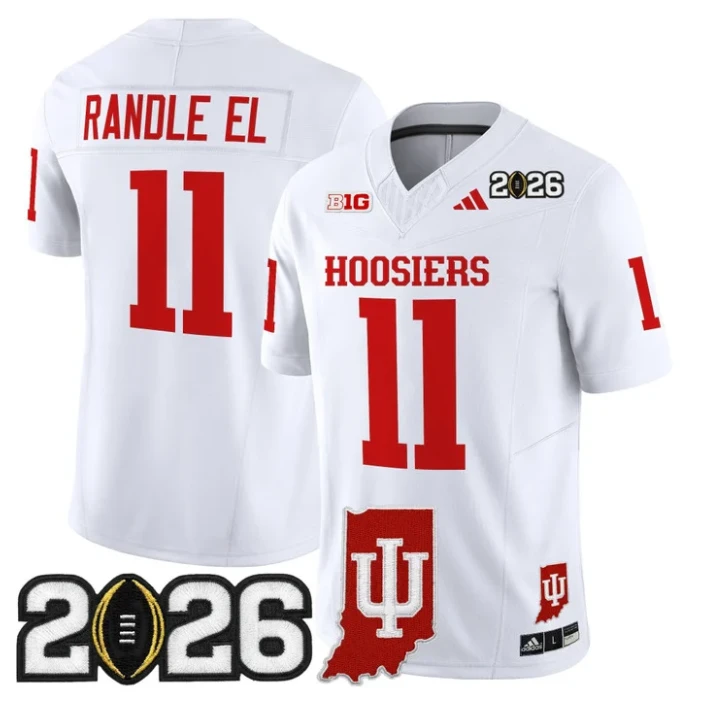 Randle El Jersey #11 Indiana Hoosiers 2026 CFP Final Indiana State Stitched by My Store NCAA Football Jerseys