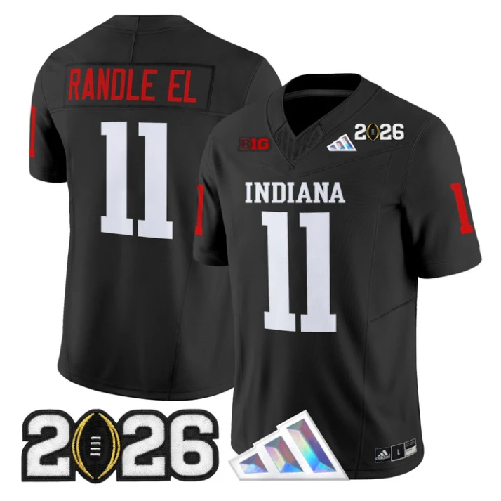 Randle El Jersey #11 Indiana Hoosiers 2026 CFP Final V3 Stitched by My Store NCAA Football Jerseys
