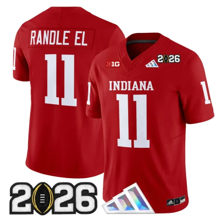 Randle El Jersey #11 Indiana Hoosiers 2026 CFP Final V3 Stitched by My Store NCAA Football Jerseys