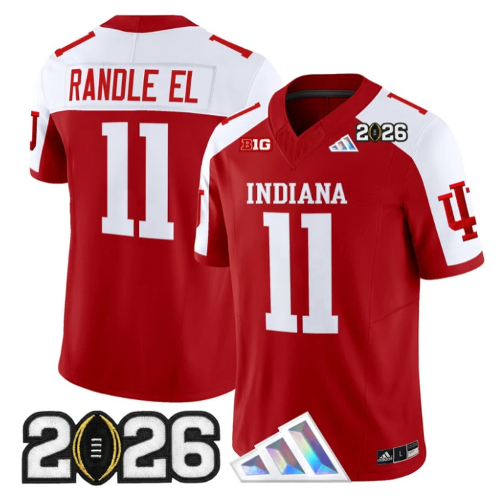 Randle El Jersey #11 Indiana Hoosiers 2026 CFP Final V3 Stitched by My Store NCAA Football Jerseys