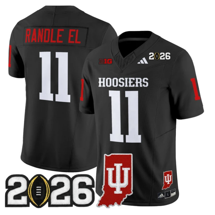 Randle El Jersey #11 Indiana Hoosiers 2026 CFP Final Indiana State Stitched by My Store NCAA Football Jerseys