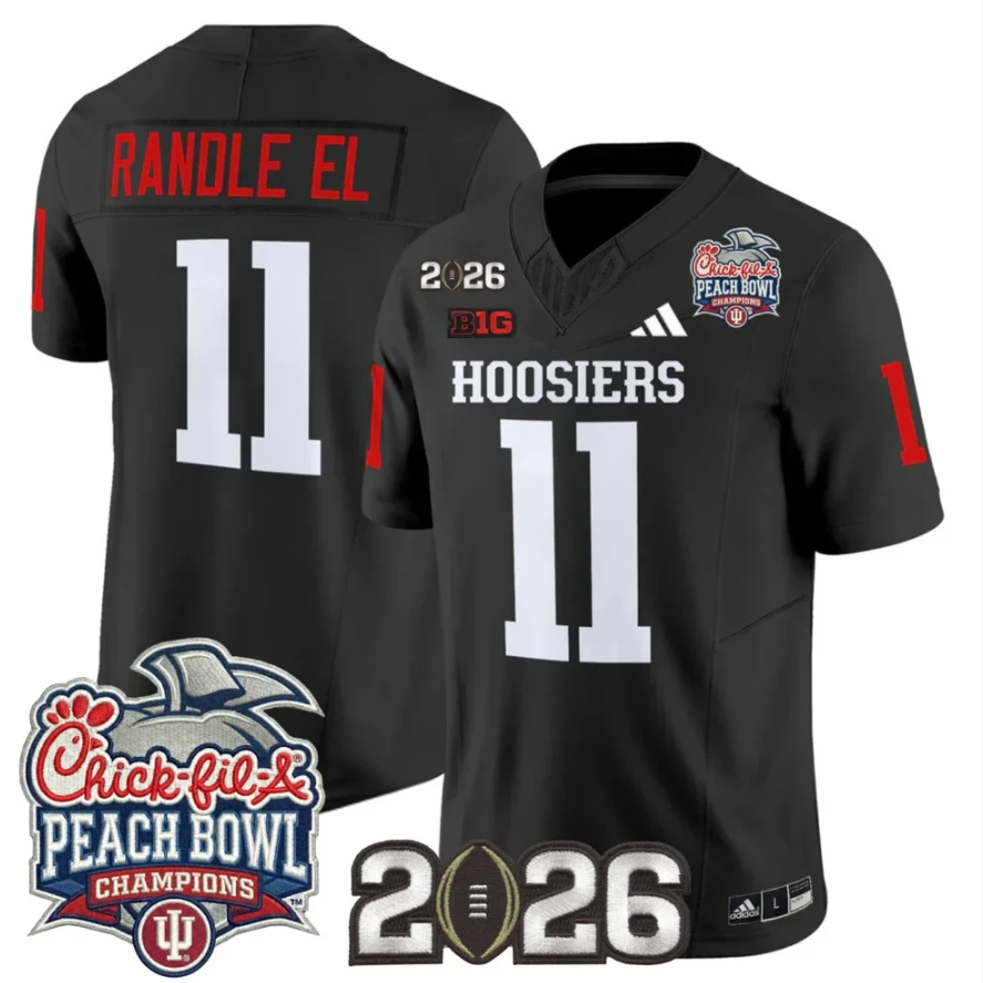 Randle El Jersey #11 Indiana Hoosiers 2026 Peach Bowl Champions CFP Stitched by My Store NCAA Football Jerseys