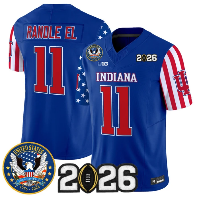 Randle El Jersey #11 Indiana Hoosiers America 250 Edition 2026 CFP Stitched by My Store NCAA Football Jerseys